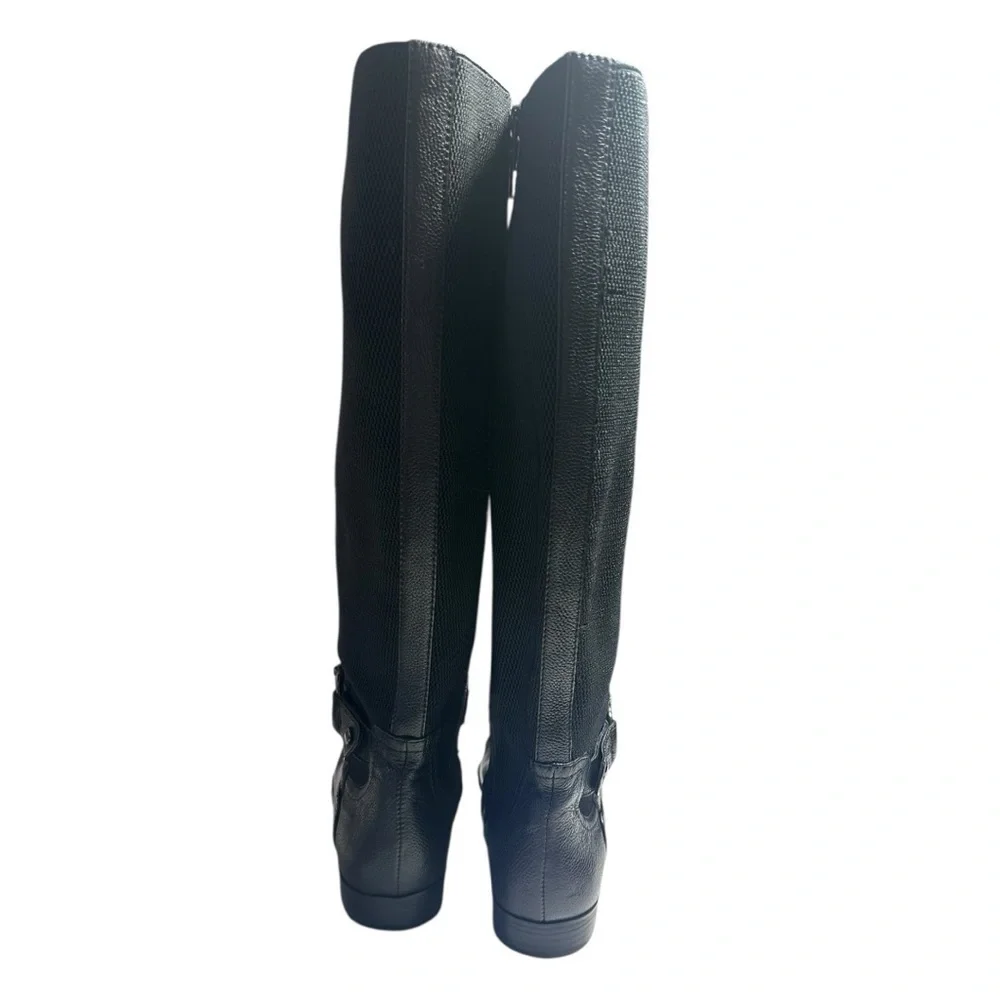 Alex Marie Black leather Knee-High Boots Size 7.5